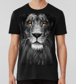 Amazing Black Lion Illustration Gift For Brother T-shirt